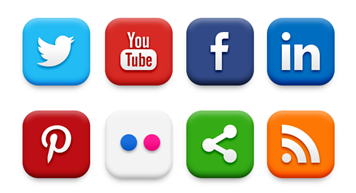 Popular social media icons